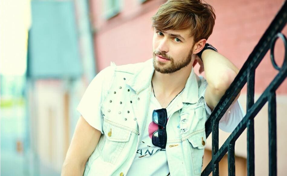Well‑dressed young man enjoying a city evening