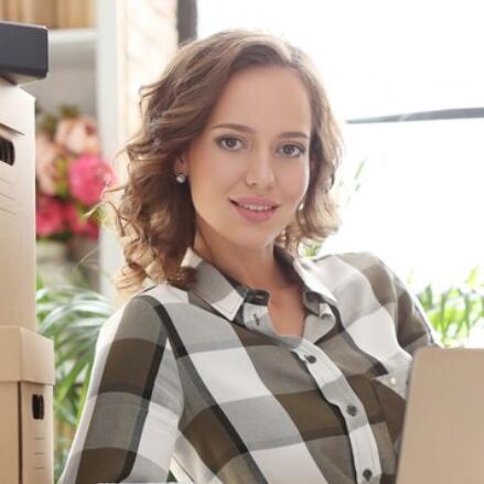 Confident professional woman in a refined interior